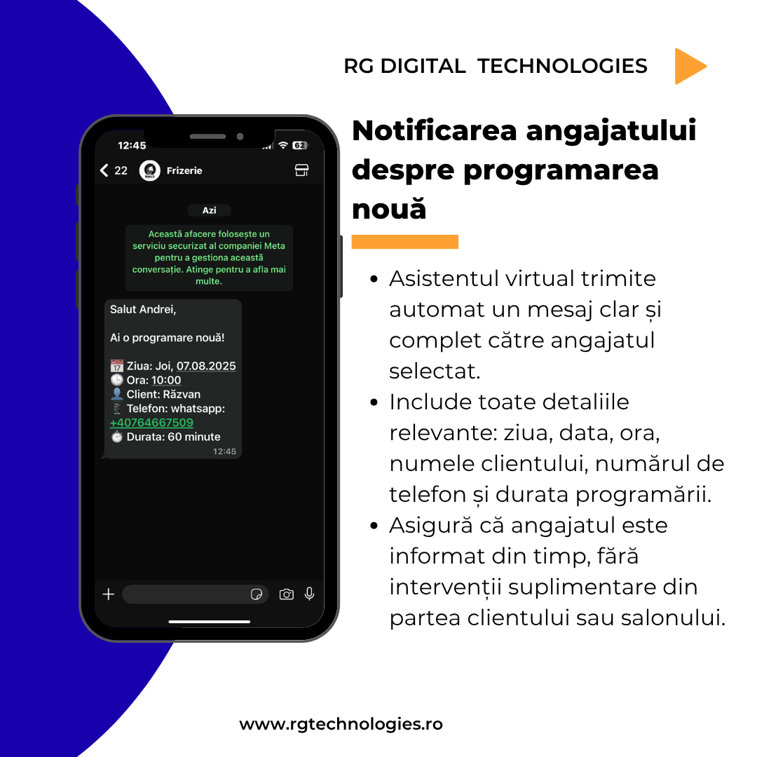 Notificare angajat